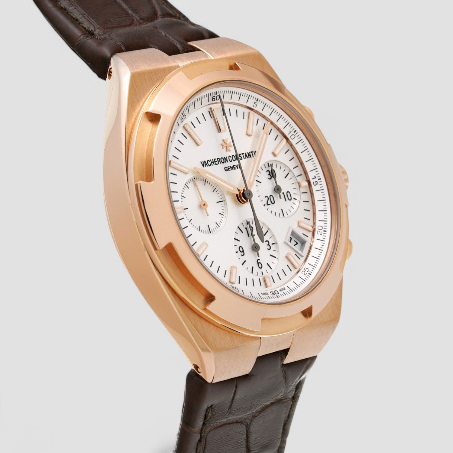 Overseas Chronograph 5500v Rose Gold Silver Dial