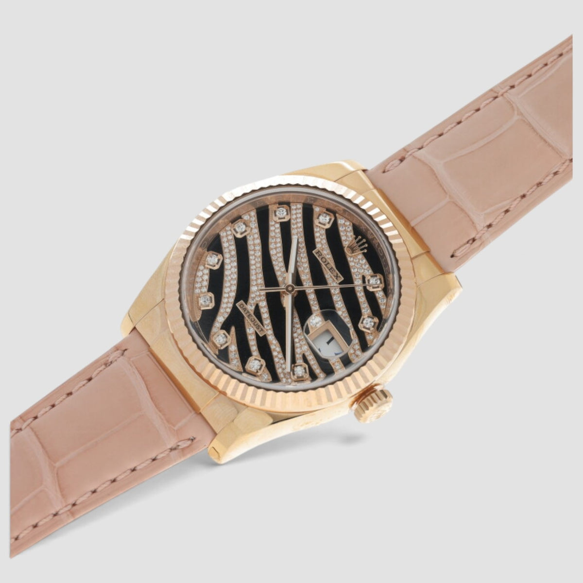 Datejust 36 Rose Gold Zebra Diamond Dial