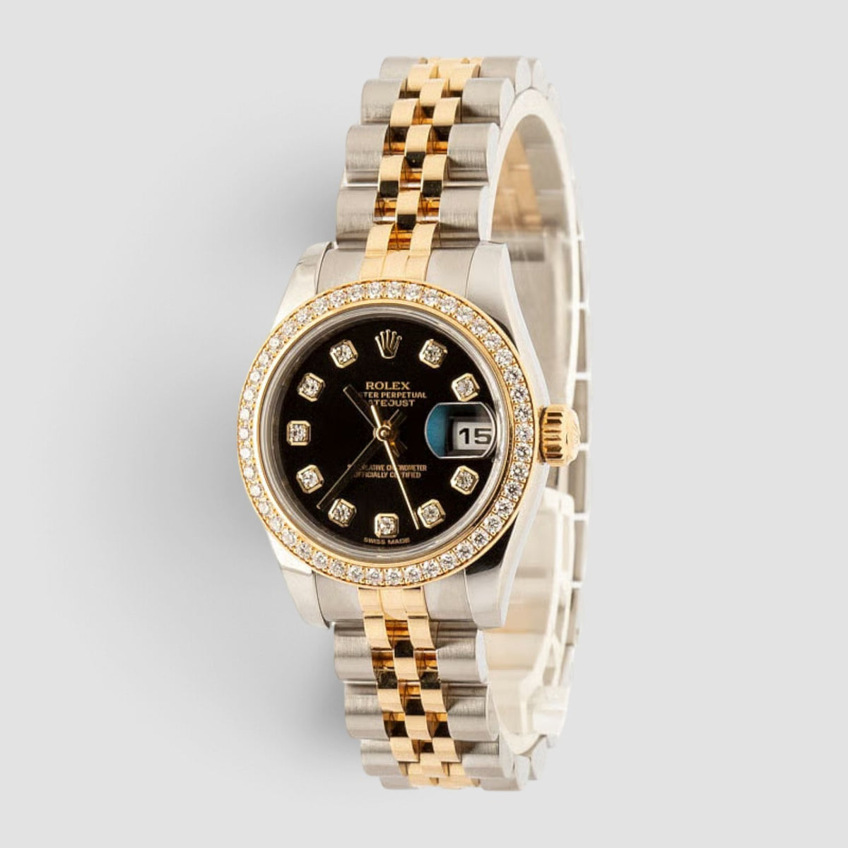 Lady-Datejust 26 Black Diamond Dial Jubilee