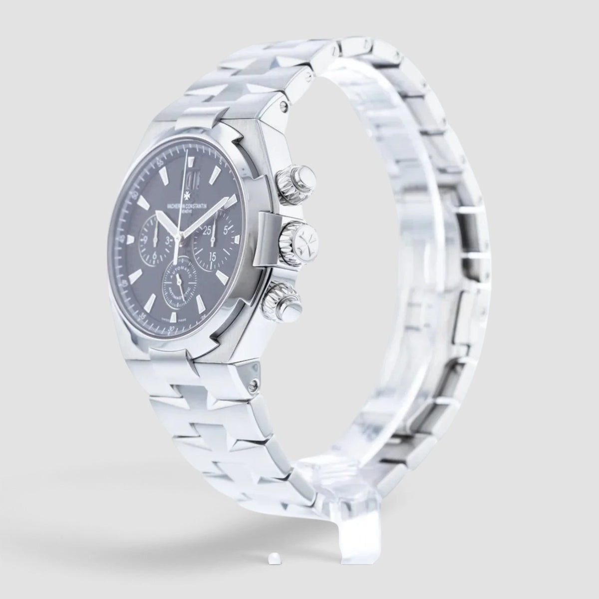 Overseas Chronograph 42mm Black Dial Stainless Steel
