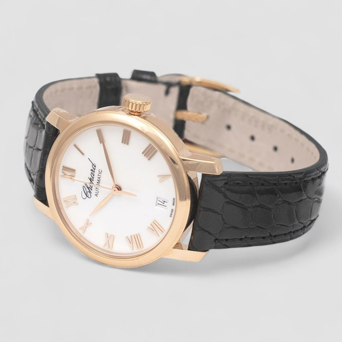 Chopard Classic Automatic White Dial Rose Gold Ladies Watch
