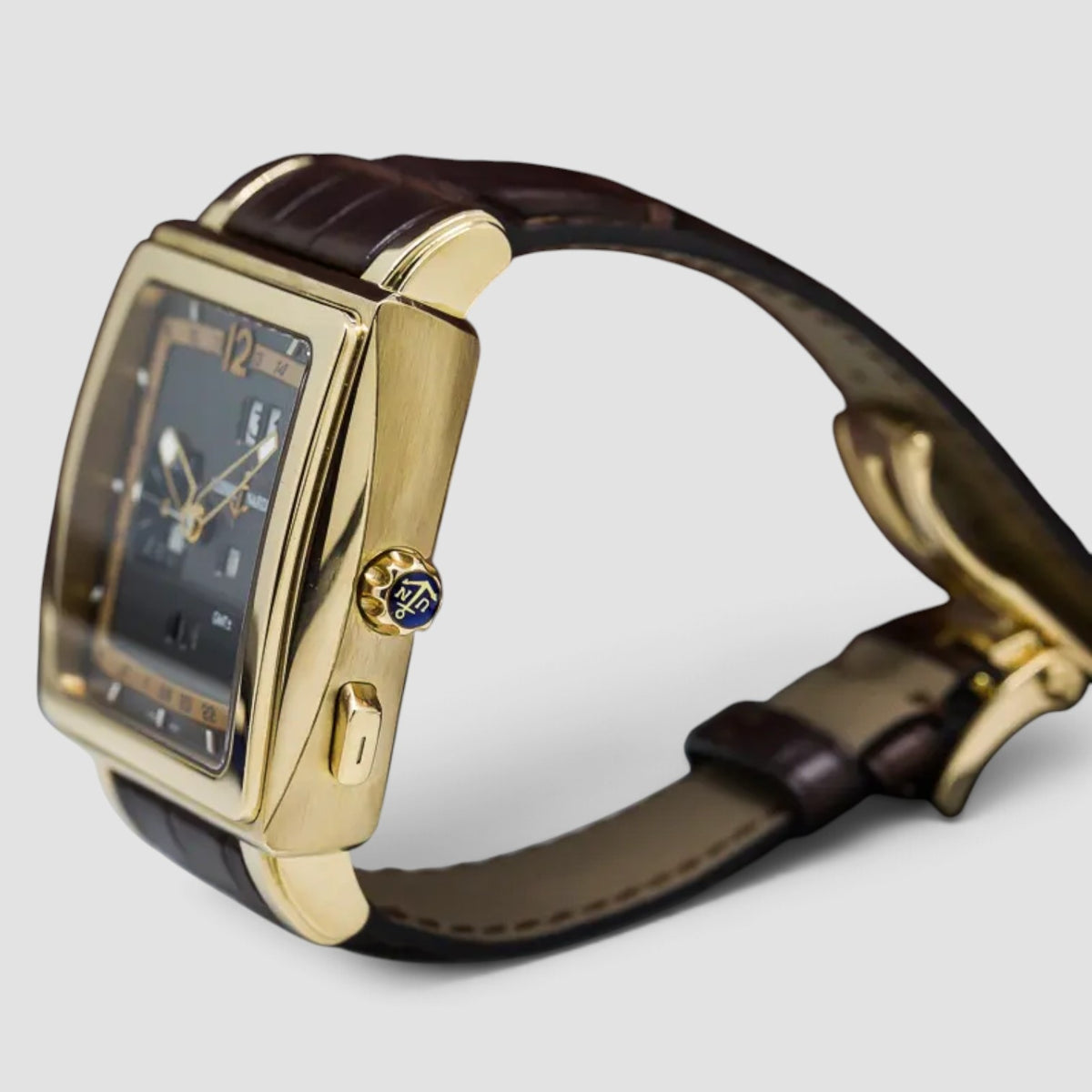 Quadrato GMT Perpetual Calendar 18K Rose Gold Grey Dial