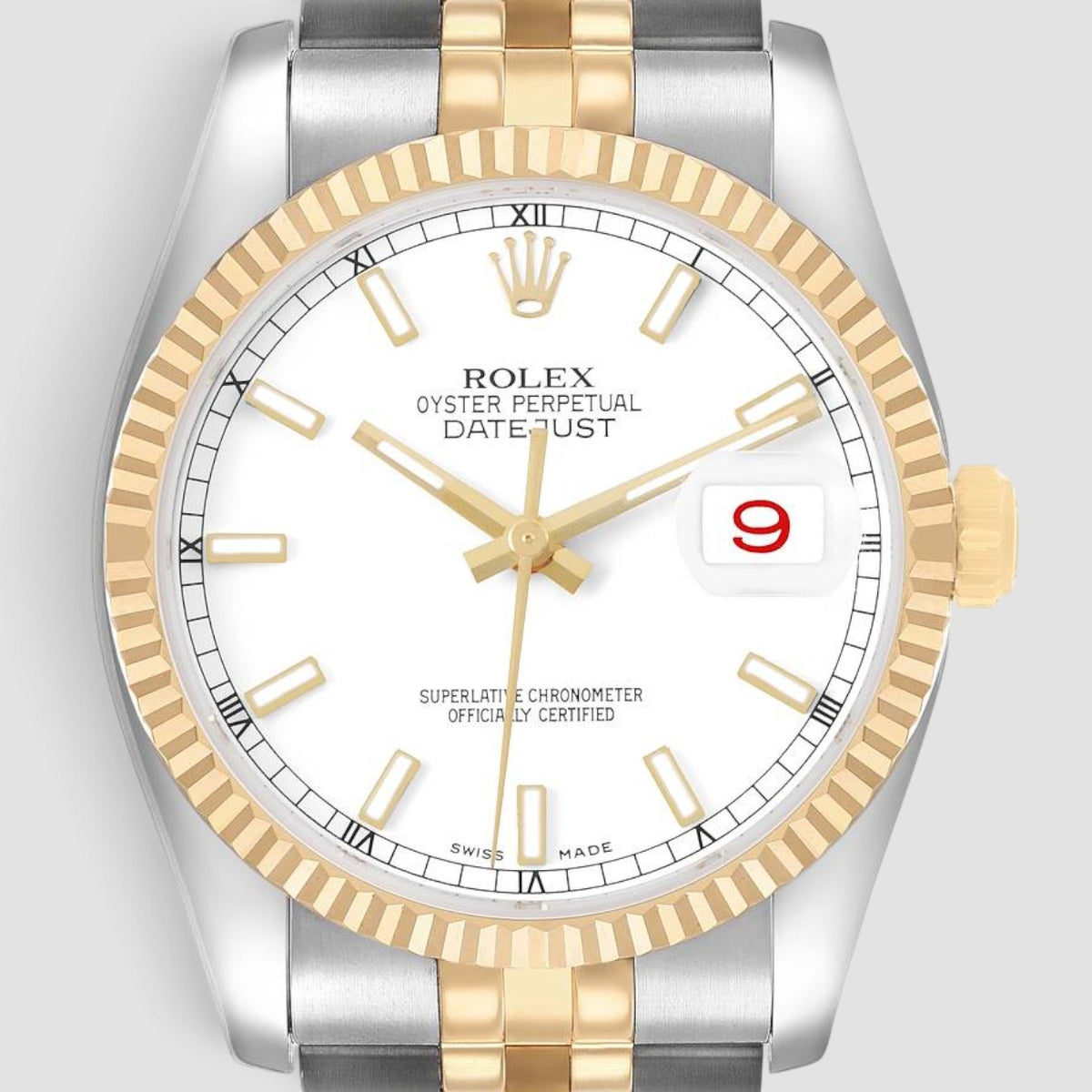 Datejust 36 White Index Roulette Dial Jubilee