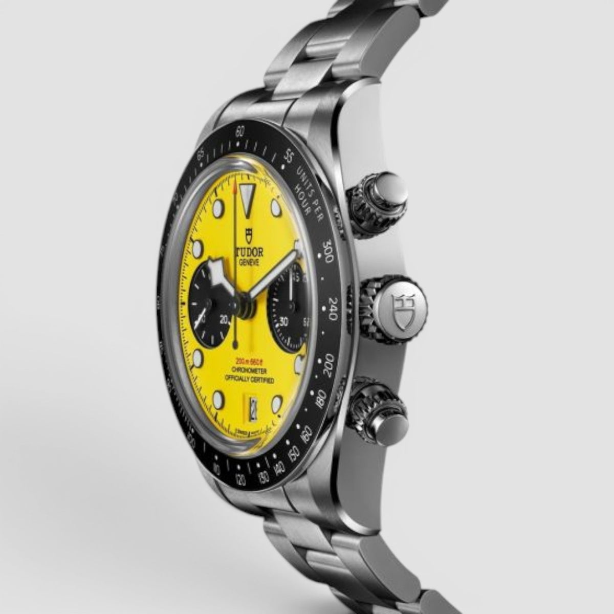 Black Bay Chrono Bumblebee Yellow Dial Stainless Steel Watch