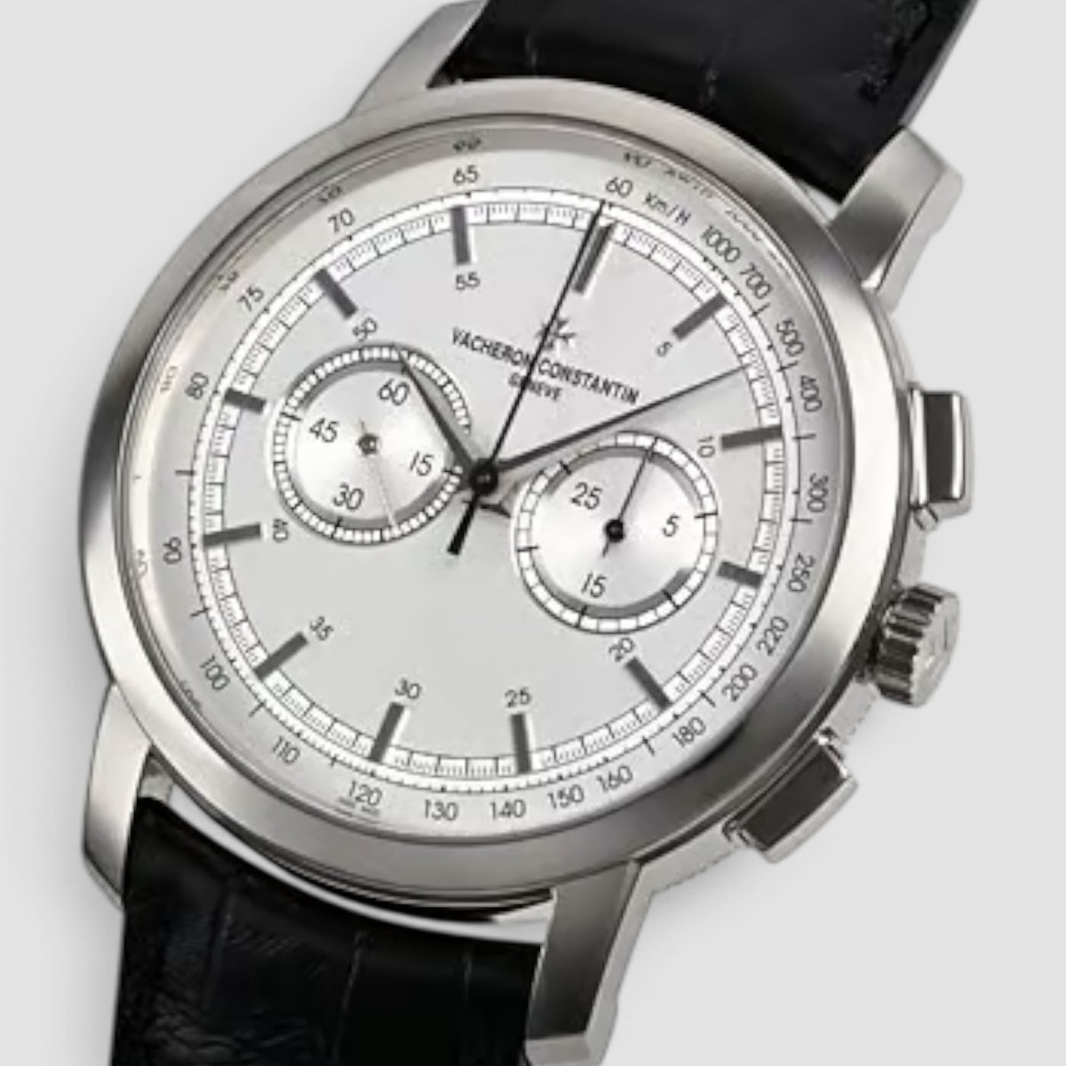Traditionnelle Chronograph 42mm Silver Dial 18kt White Gold