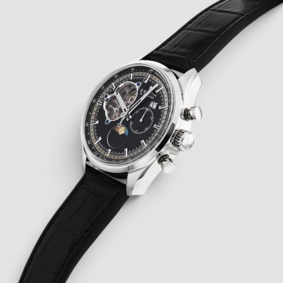 El Primero Chronomaster Open Black Dial Stainless Steel