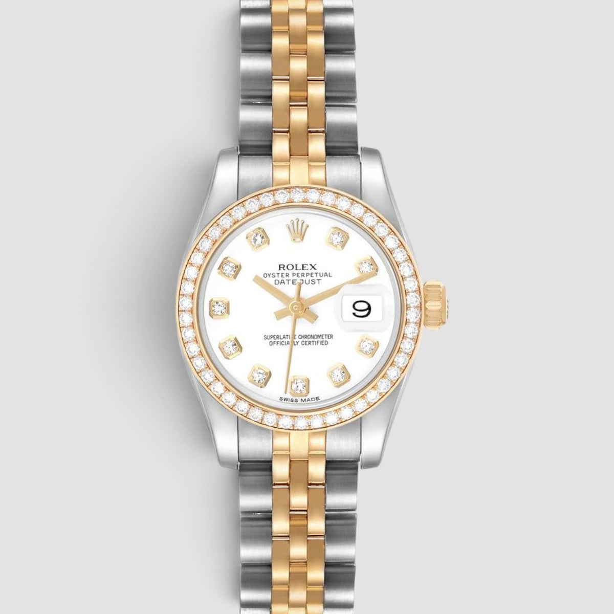 Lady-Datejust 26 White Diamond Dial Jubilee