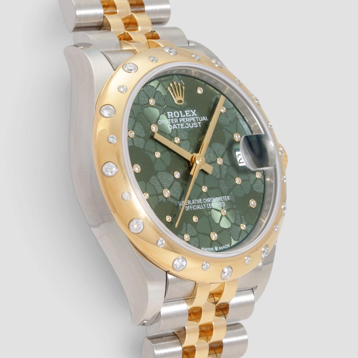 Datejust 31 Olive Green Floral Motif Diamond Dial Jubilee