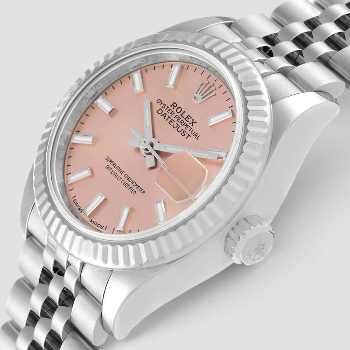 Lady-Datejust 28 Pink Dial Jubilee