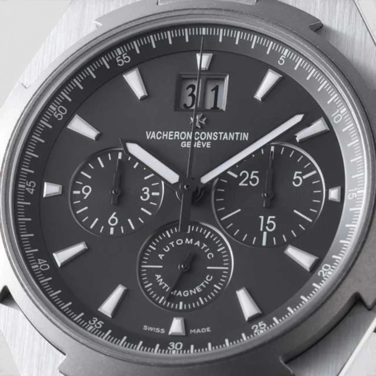 Overseas Chronograph “Deep Stream” 42mm Grey Dial Stainless Steel