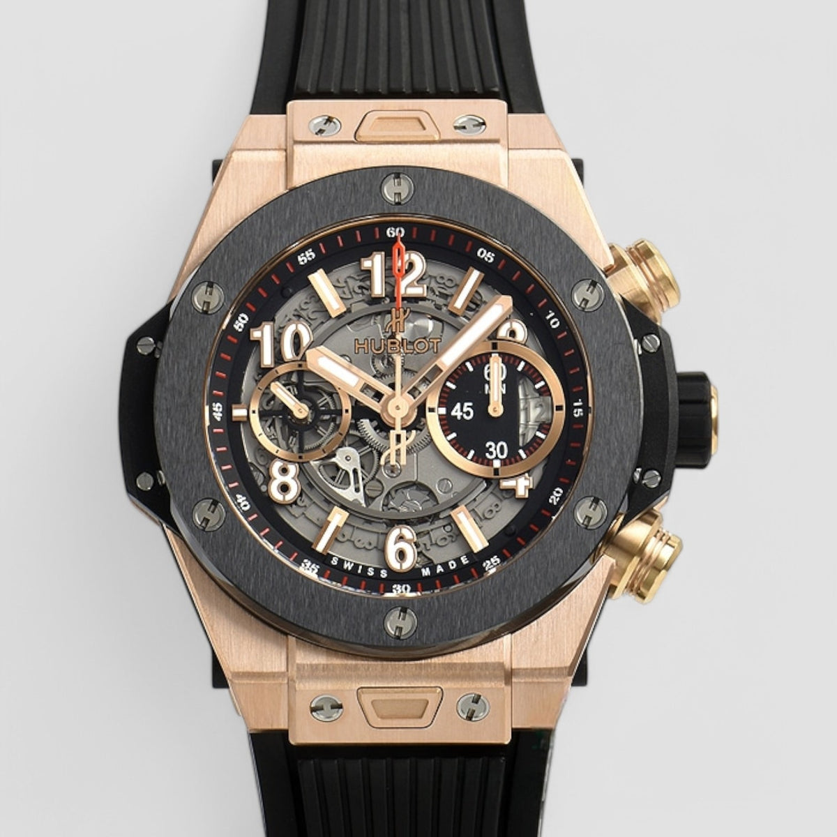 Big Bang Unico King Gold Ceramic Skeletal Dial unisex Watch