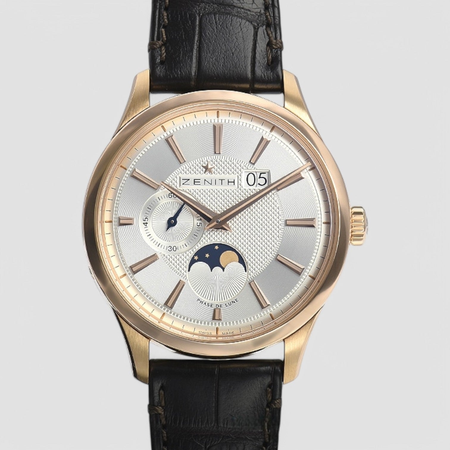 Captain Moonphase 18K RG Silver Dial 40MM