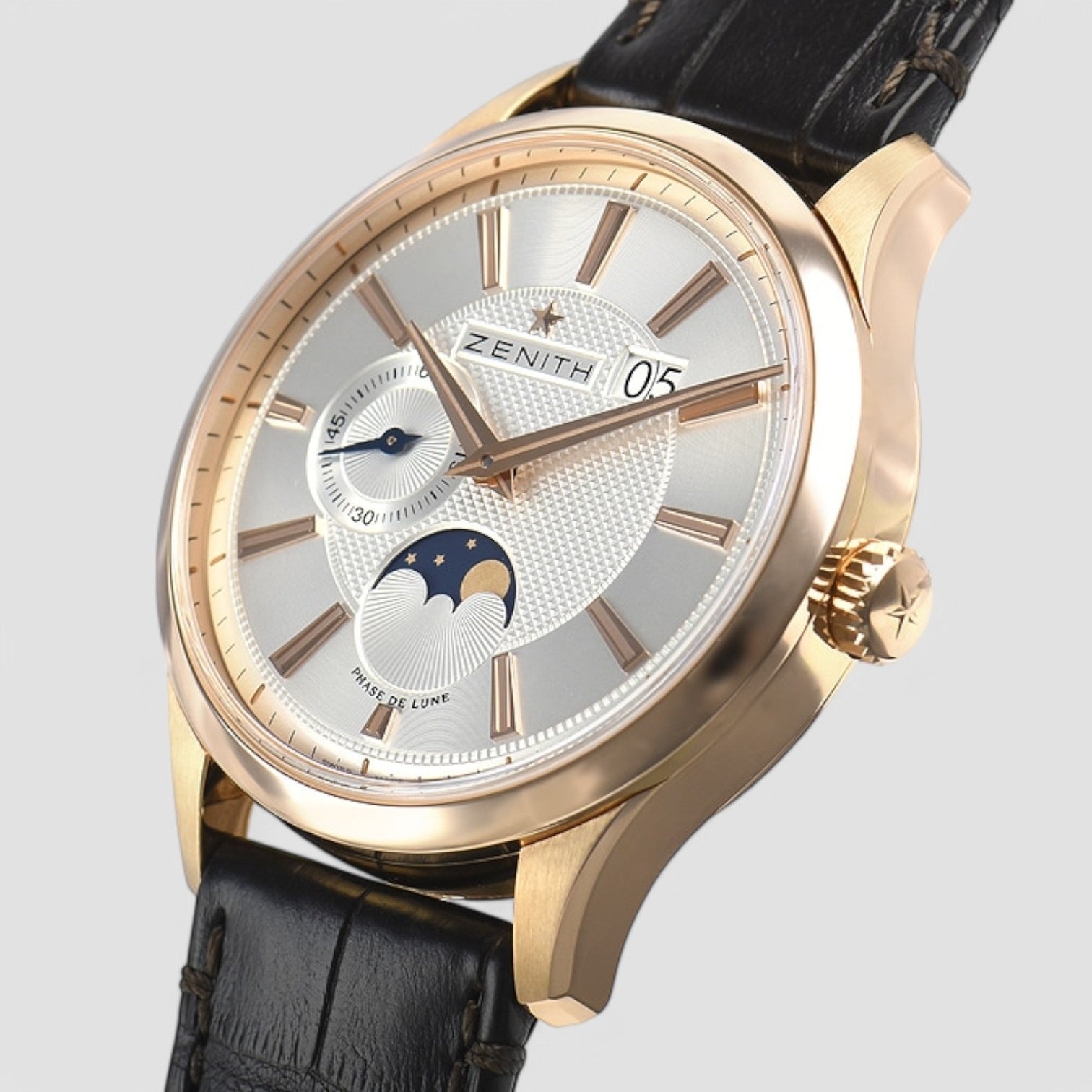 Captain Moonphase 18K RG Silver Dial 40MM