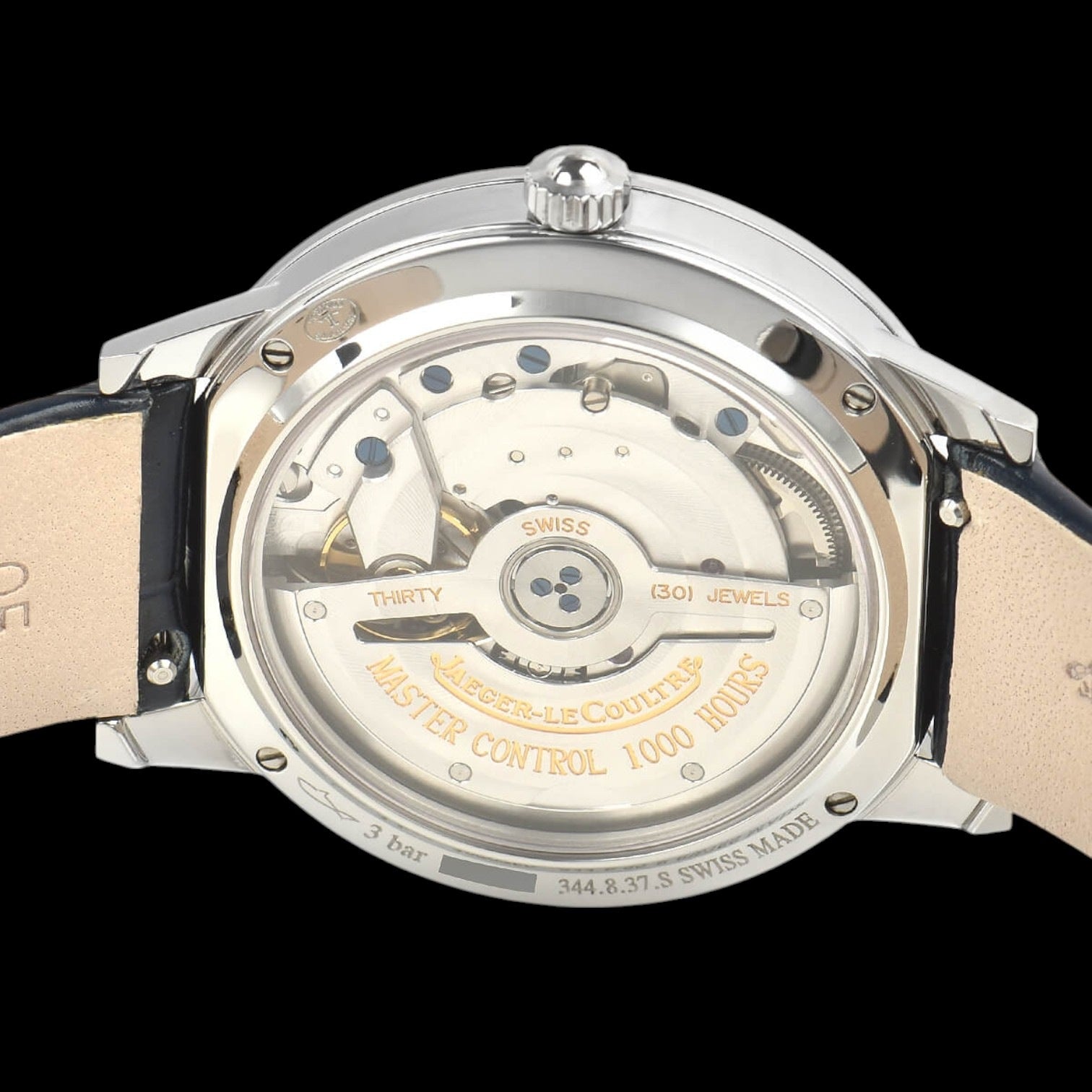 Rendez-Vous Silver Dial Diamond Bezel Blue Leather Ladies Watch