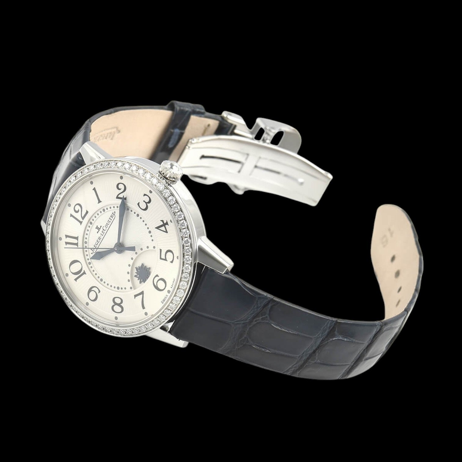 Rendez-Vous Silver Dial Diamond Bezel Blue Leather Ladies Watch