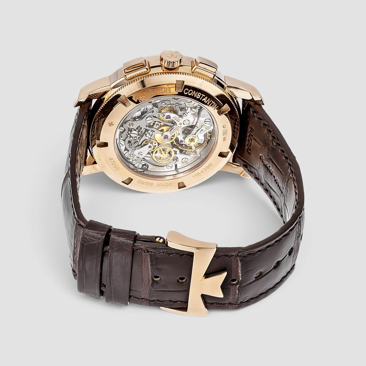 Traditionnelle Perpetual Calendar Chronograph 43mm Silver Dial 18kt Rose Gold