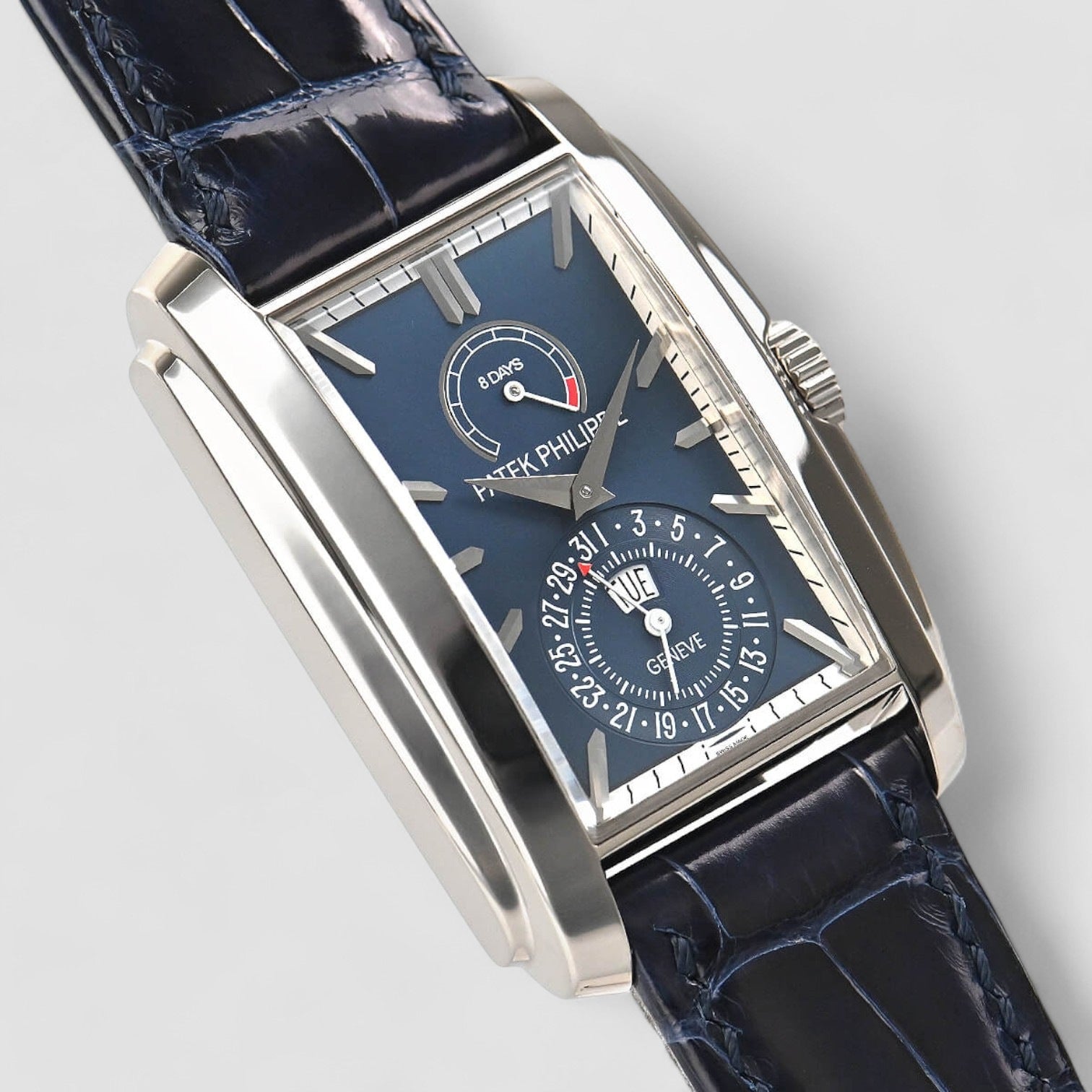 Gondolo 8 Day Manual Wind Blue Dial 18K White Gold