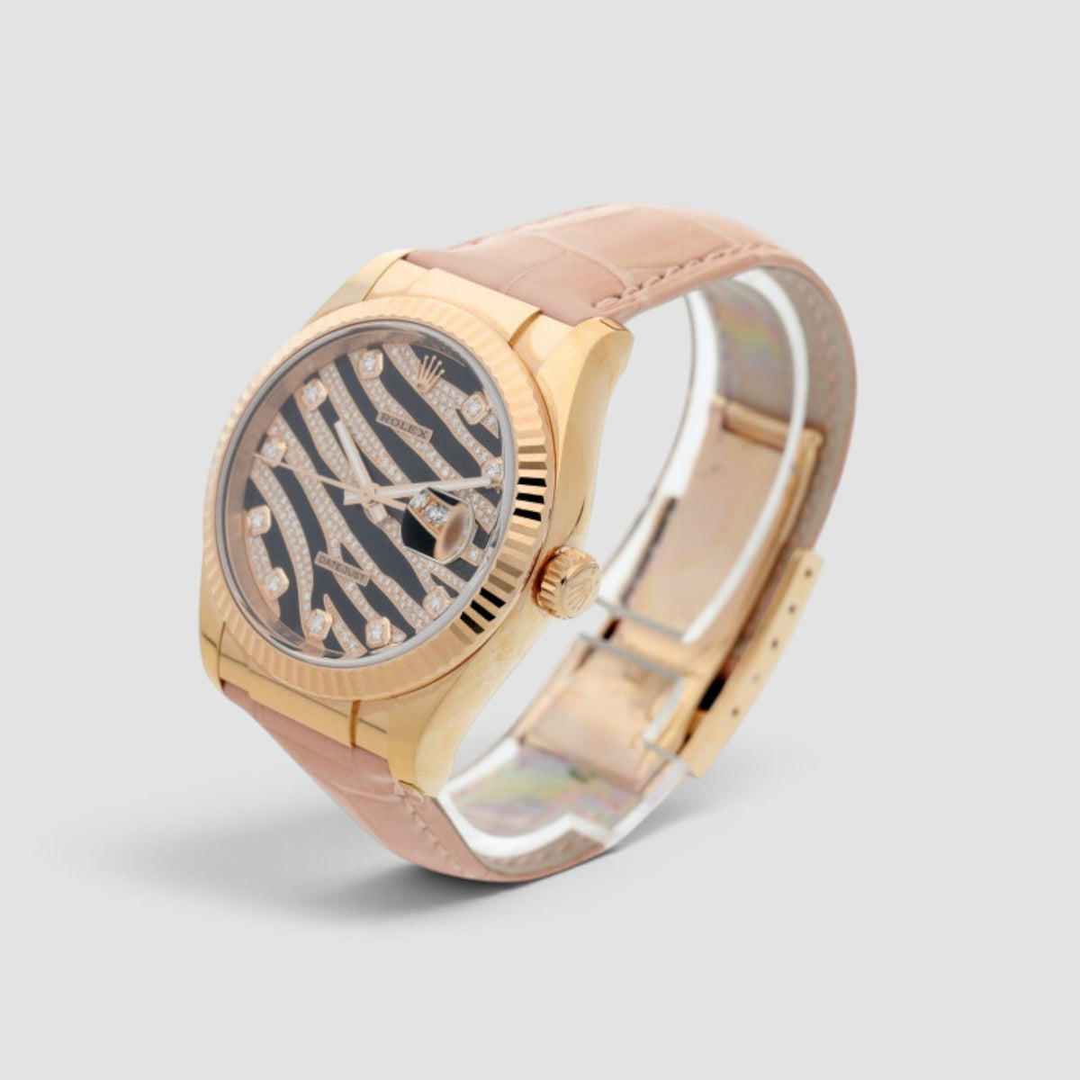 Datejust 36 Rose Gold Zebra Diamond Dial