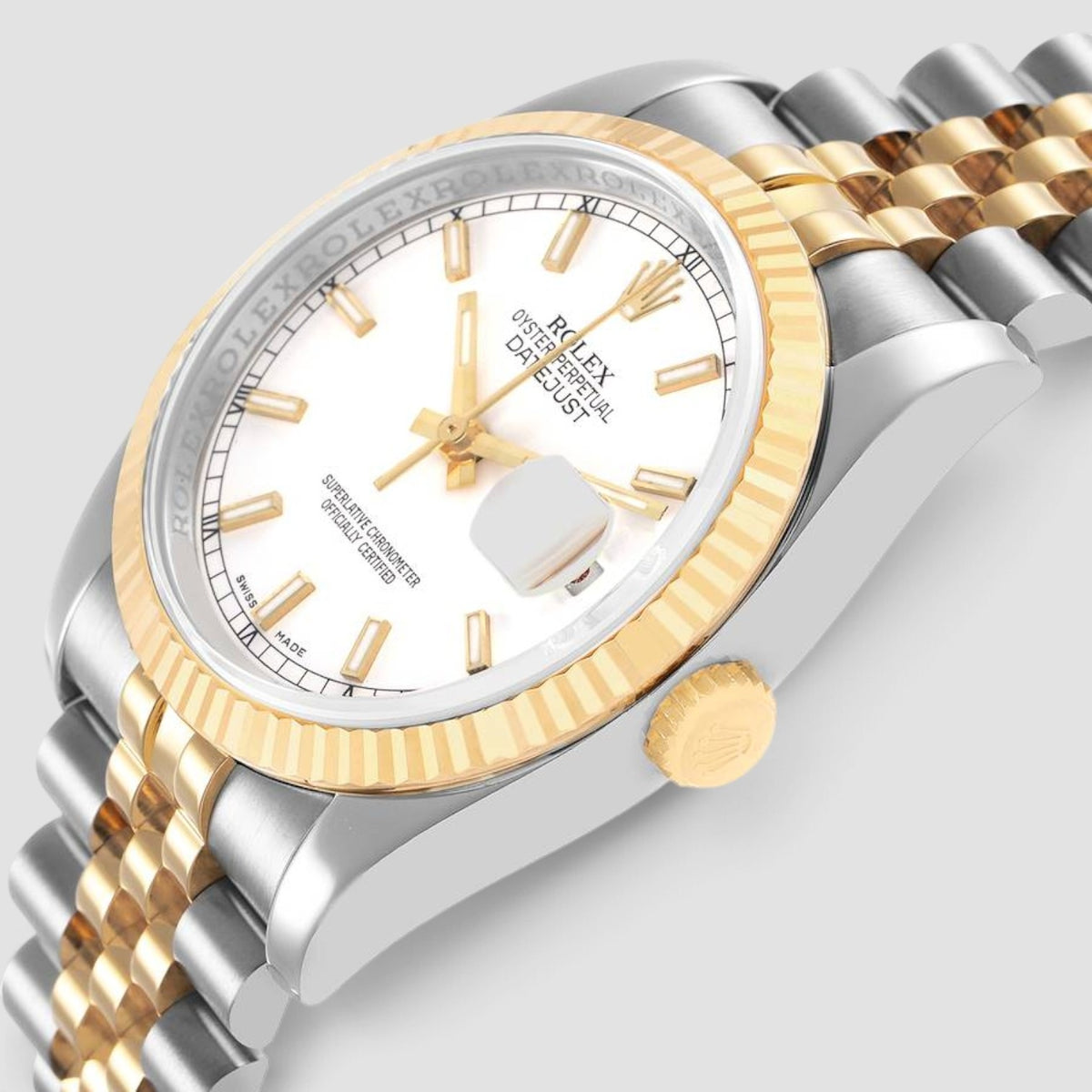 Datejust 36 White Index Roulette Dial Jubilee
