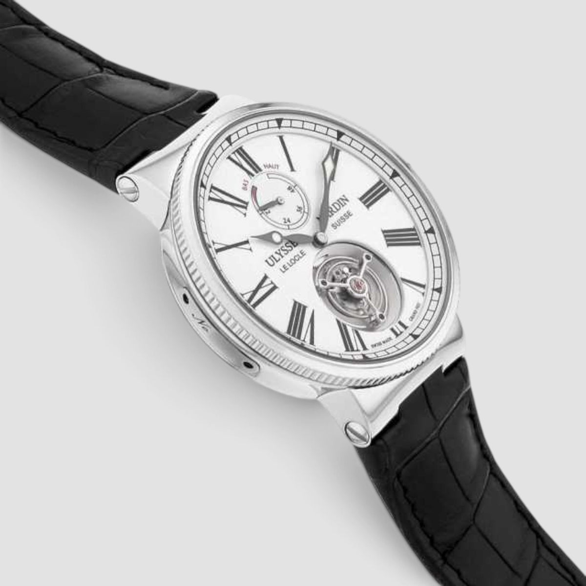 Marine Tourbillon 43mm White Grand Feu Enamel Dial Stainless Steel