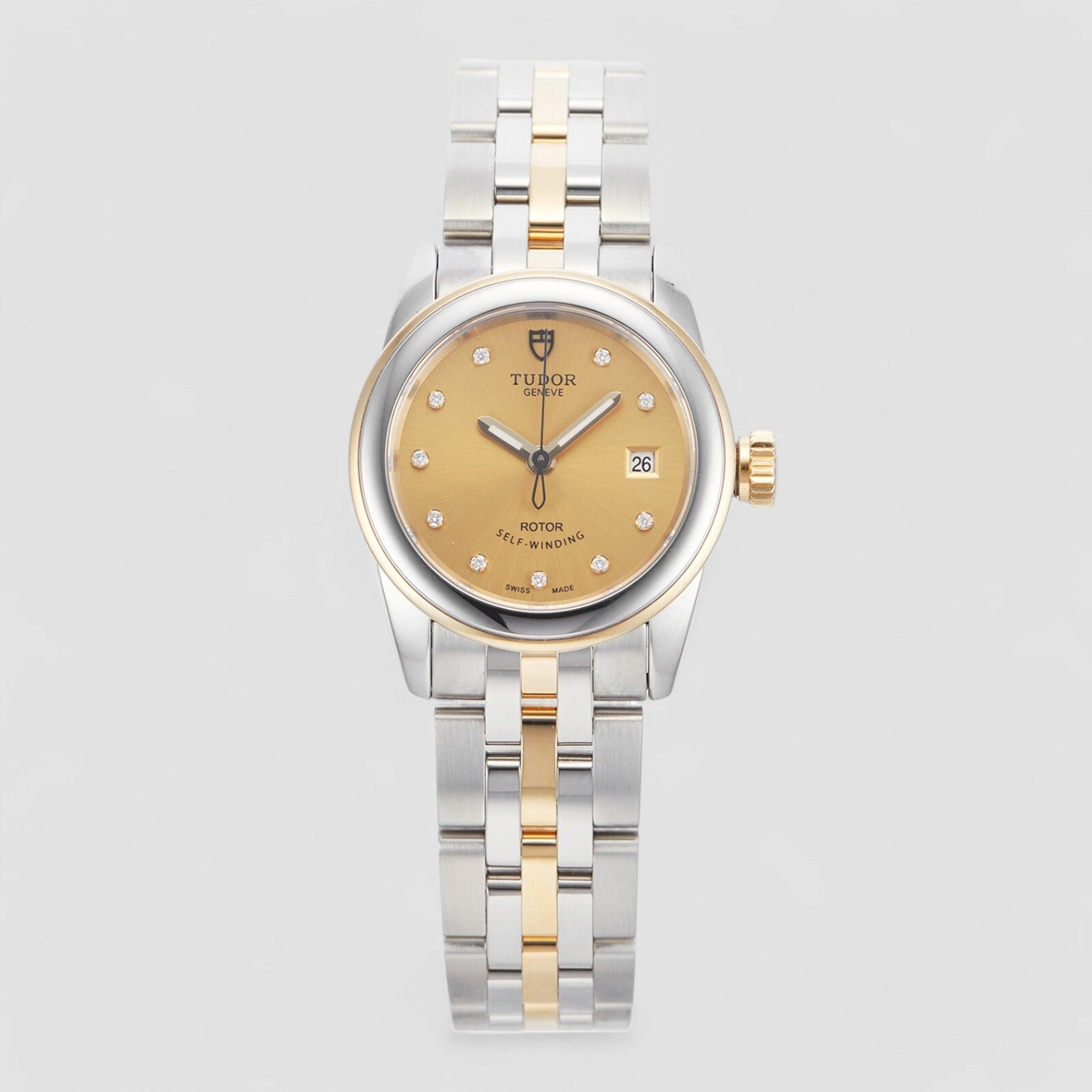 Glamour Date 26 Champagne Dial Stainless Steel