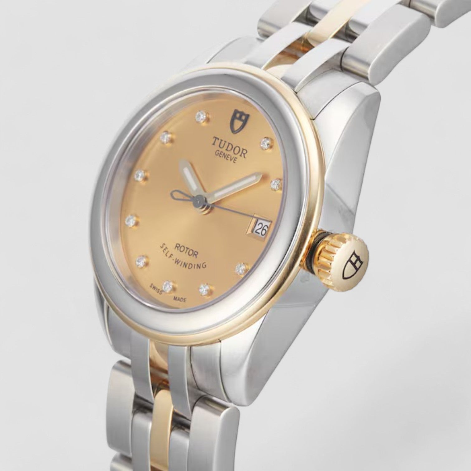 Glamour Date 26 Champagne Dial Stainless Steel