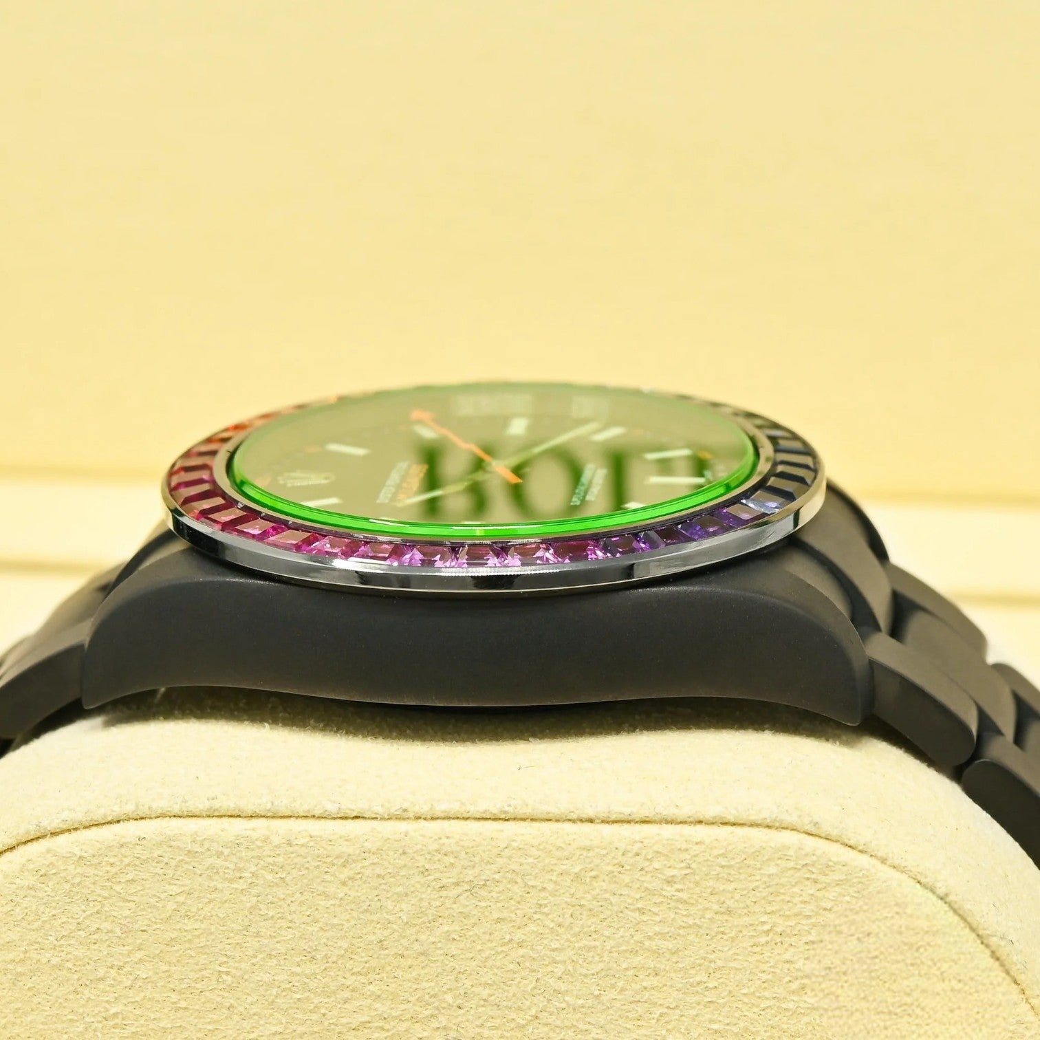 Milgauss 40mm - Black Rainbow - Oyster – Custom Diamond Bezel - Iced Out