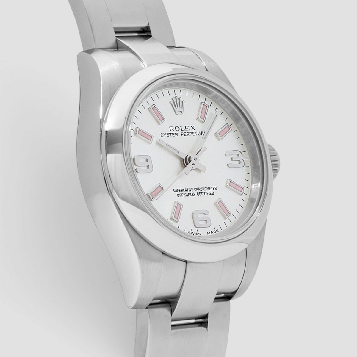 Oyster Perpetual Silver 3-6-9 Arabic Dial
