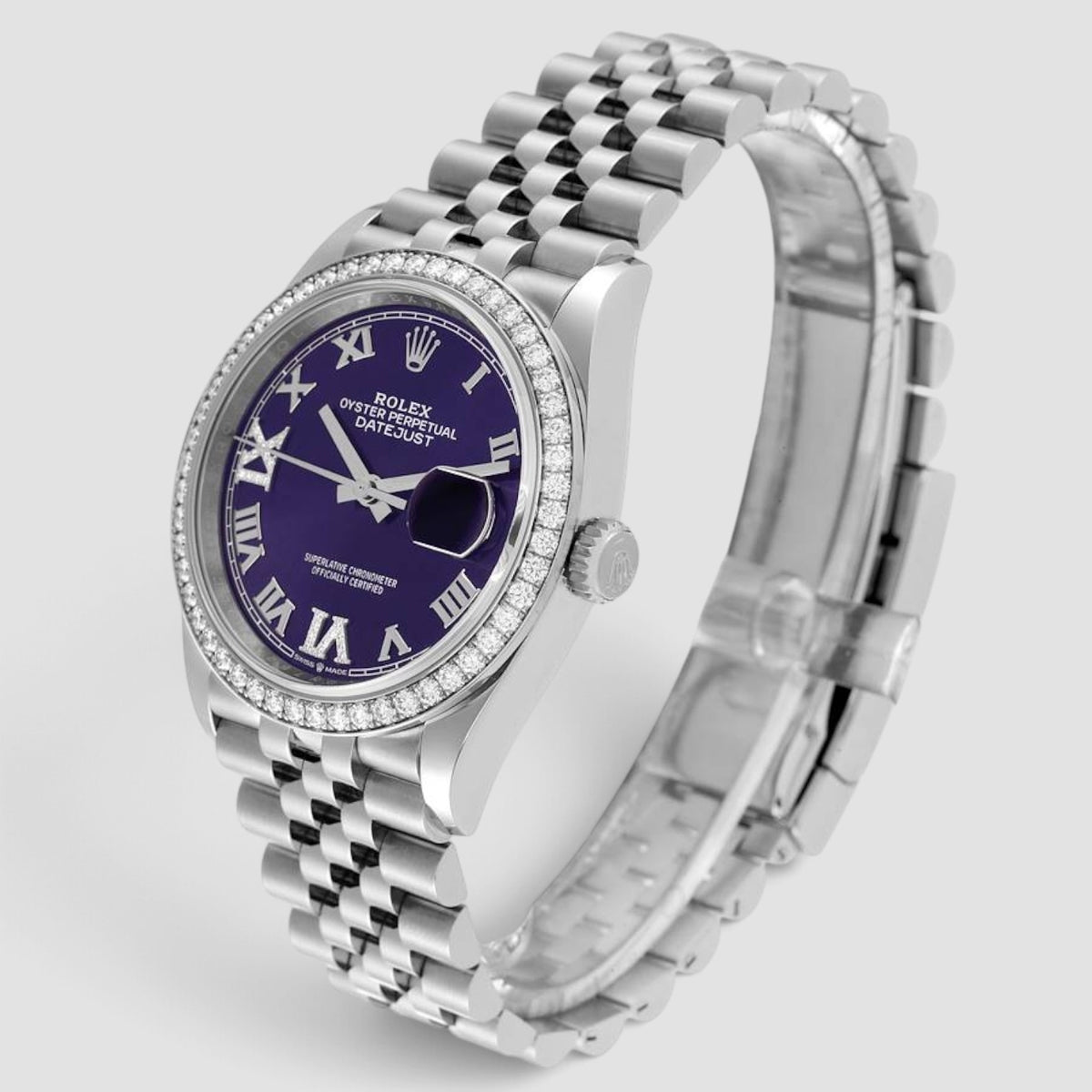 Datejust 36 Violet Purple Aubergine Diamond Dial Jubilee
