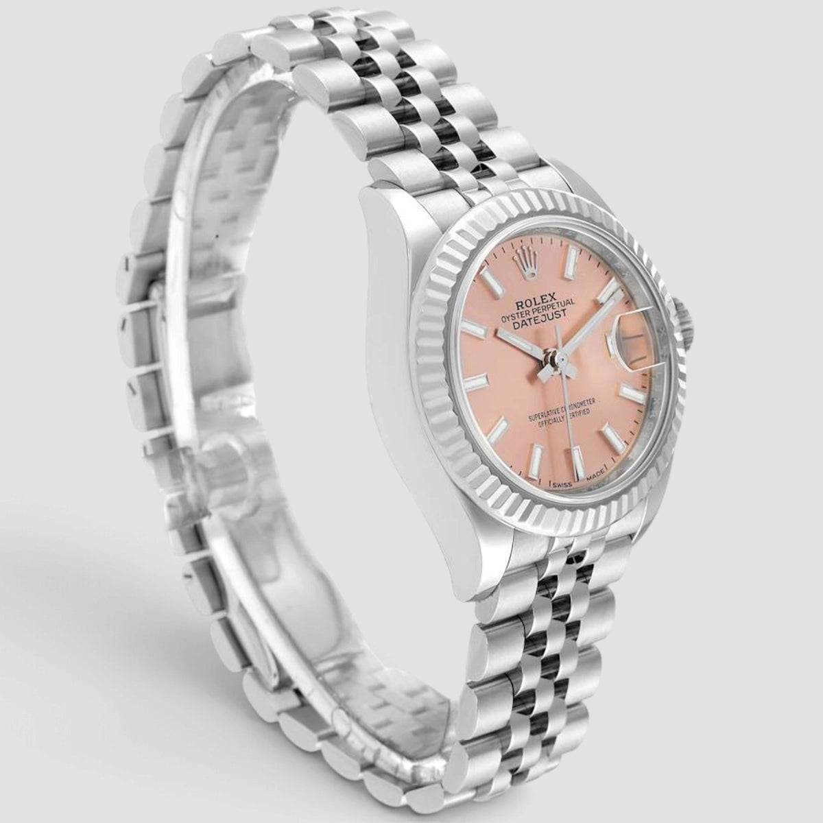 Lady-Datejust 28 Pink Dial Jubilee
