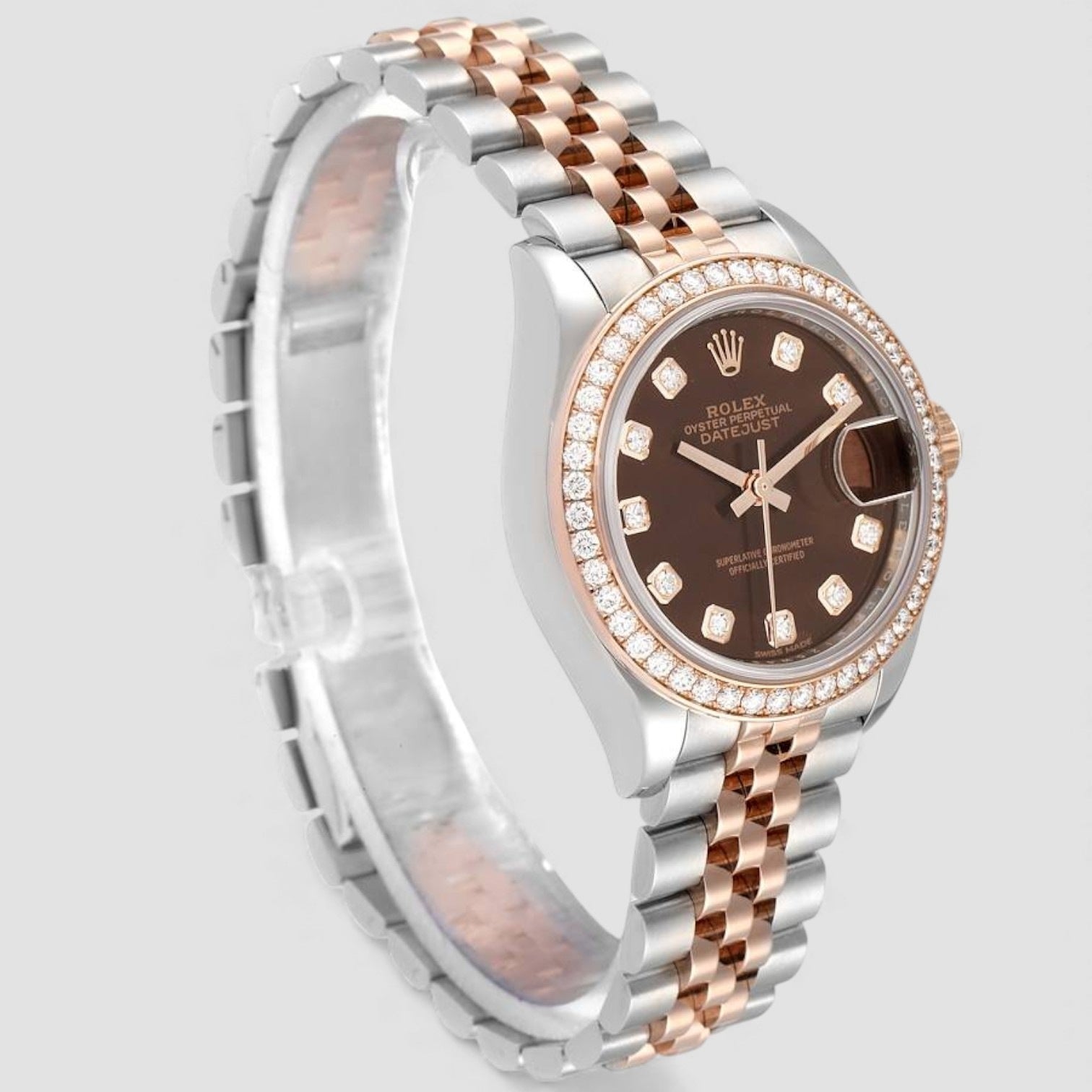 Rolex Lady-Datejust 28mm Stainless Steel and Everose Gold Ladies Watch