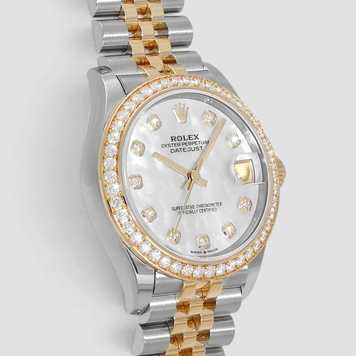 Datejust 31 White Mother-of-Pearl Diamond Dial Jubilee