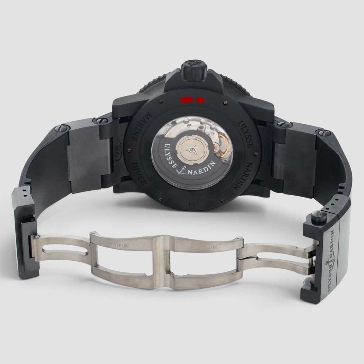 Diver Black Sea 45mm Black Rubber-Coated Steel