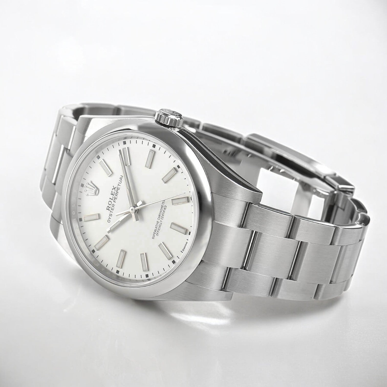 Oyster Perpetual 39 SS White Stick Dial