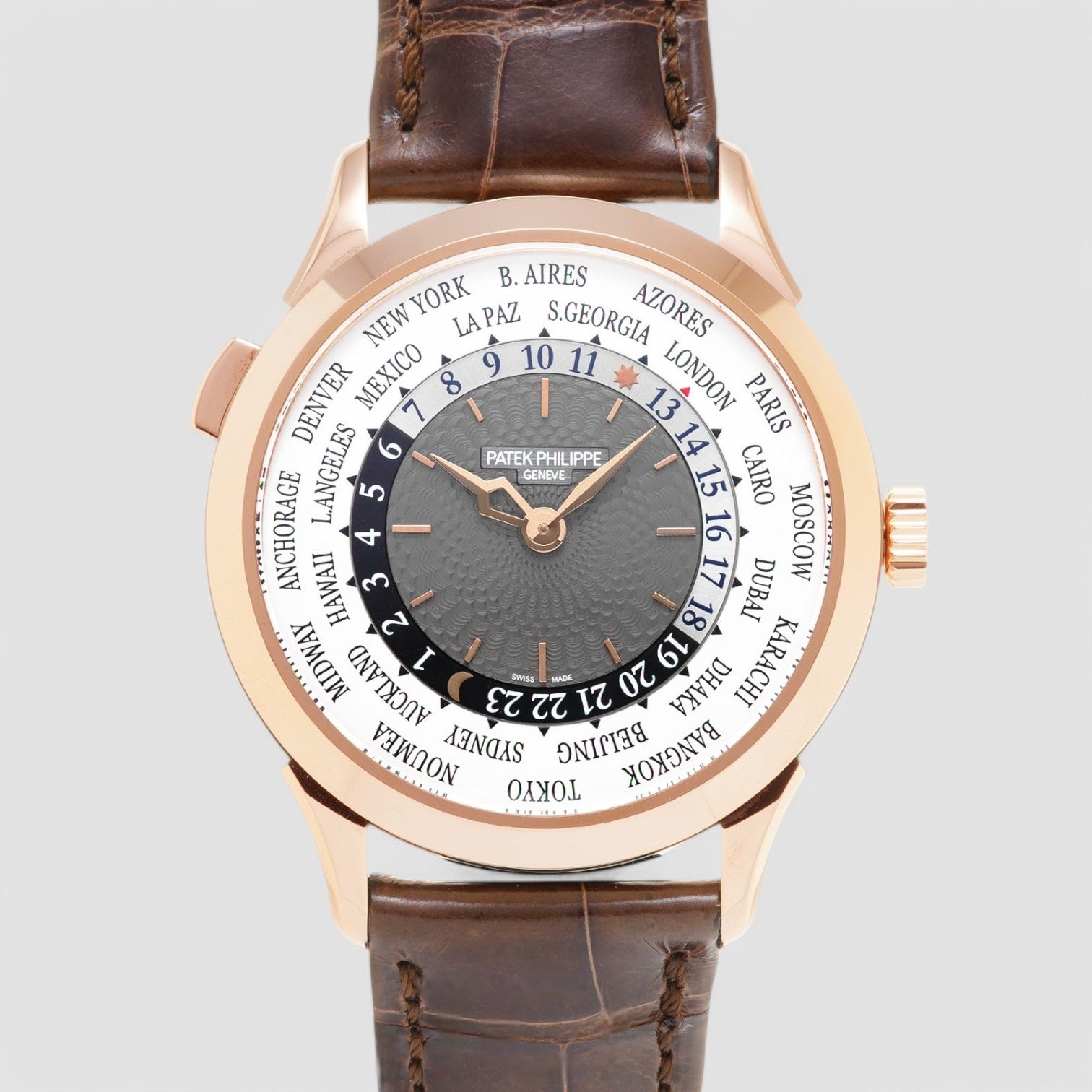 World Time Complications in Rose Gold