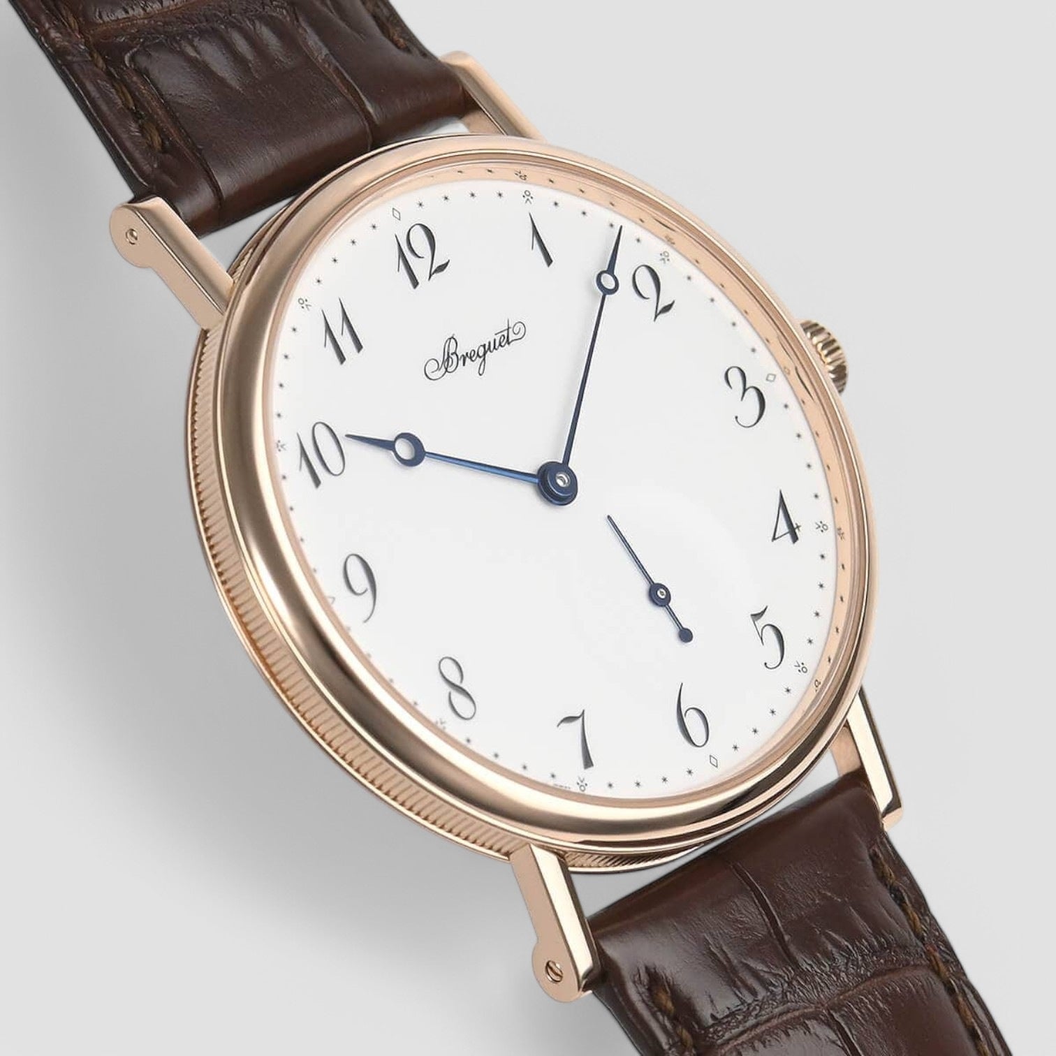 Classique Automatic 18K Rose Gold White Enamel Dial