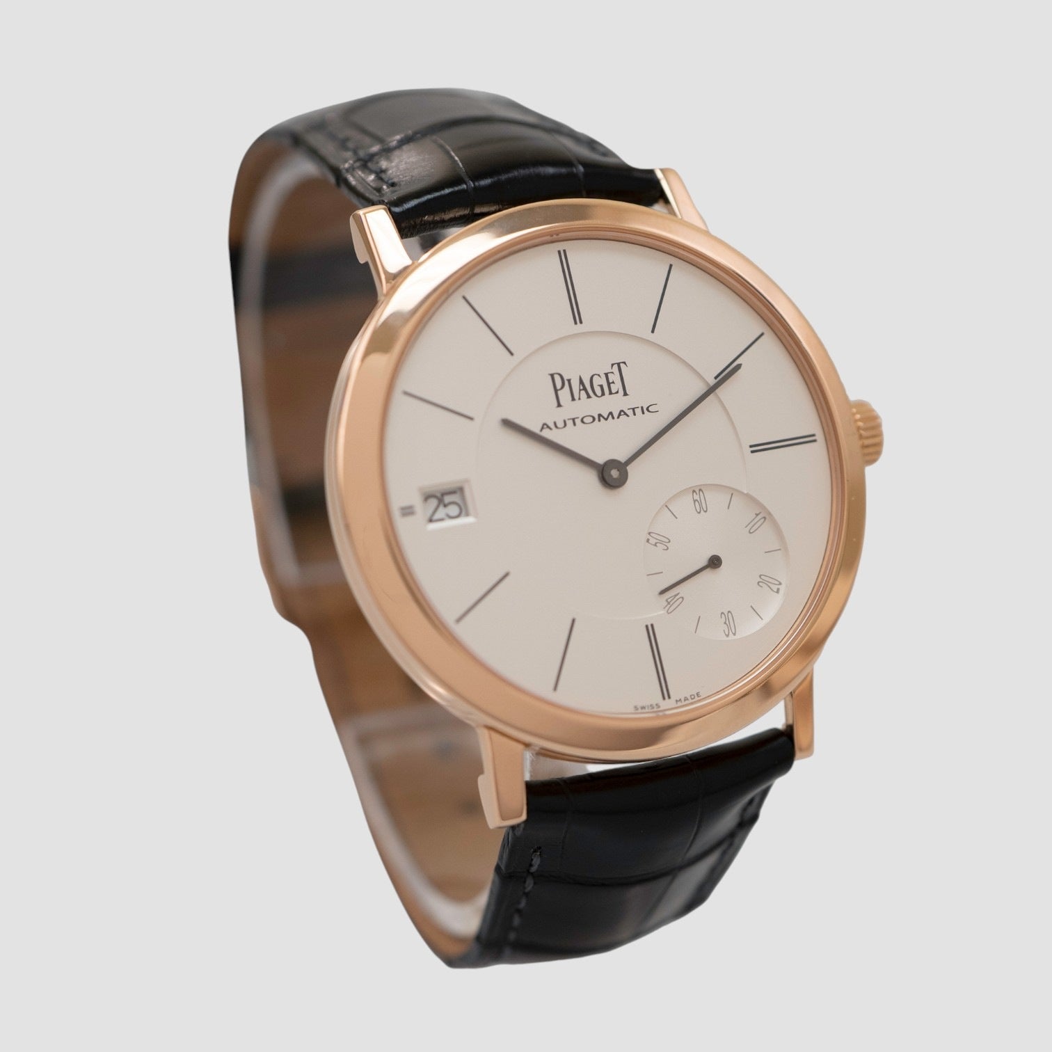 Automatic Silver Dial Brown Leather Unisex Watch