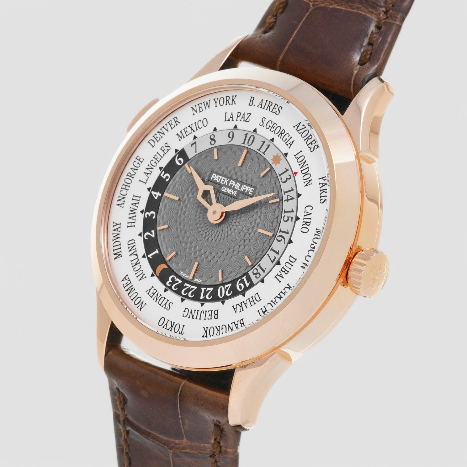 World Time Complications in Rose Gold