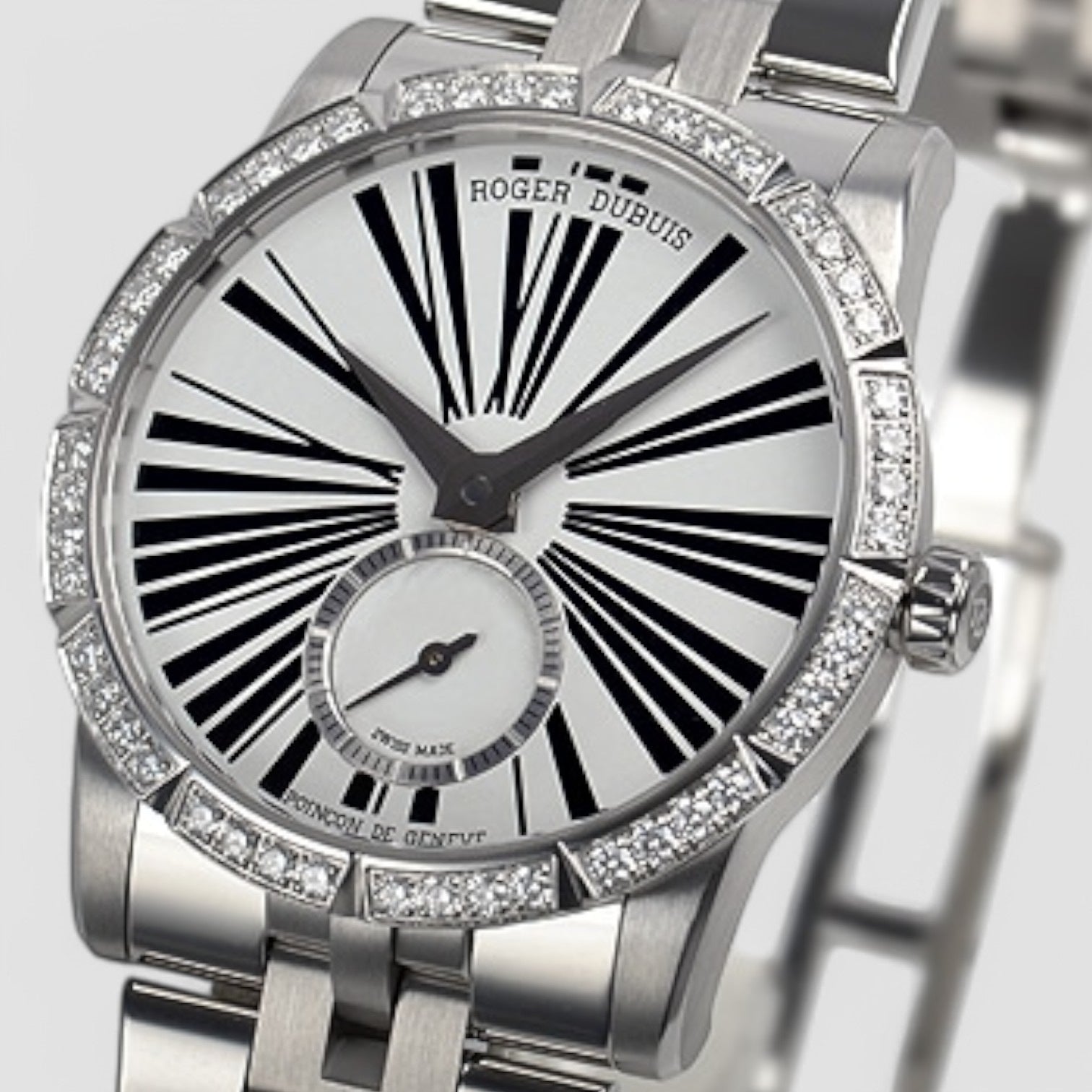 Excalibur 36mm Automatic in Steel with Diamond Bezel