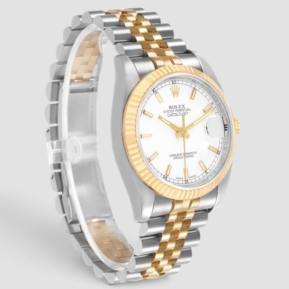 Datejust 36 White Index Roulette Dial Jubilee