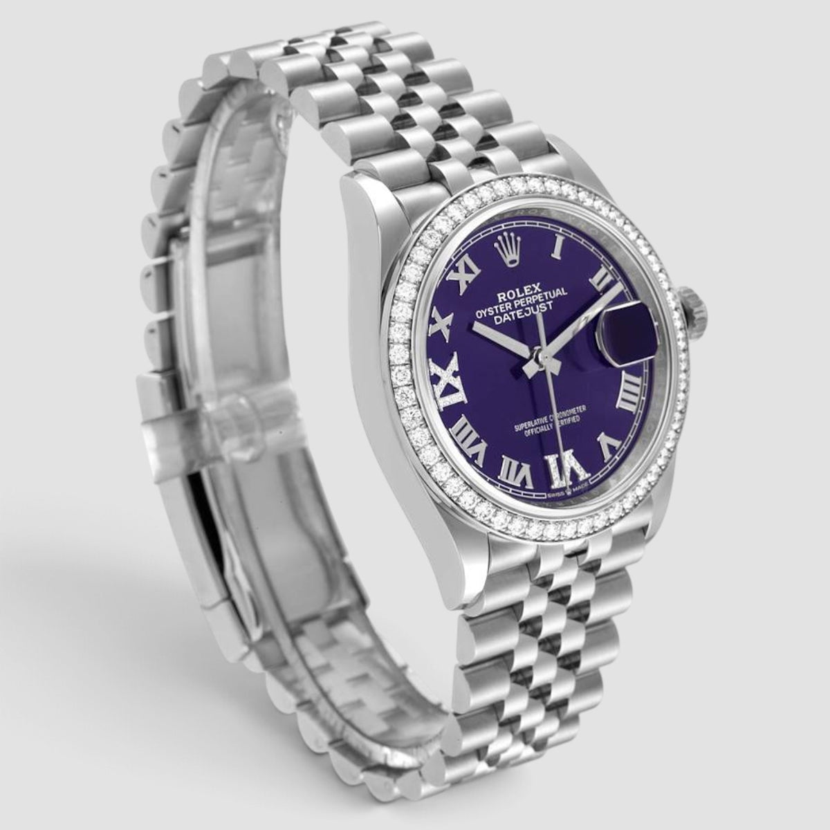 Datejust 36 Violet Purple Aubergine Diamond Dial Jubilee