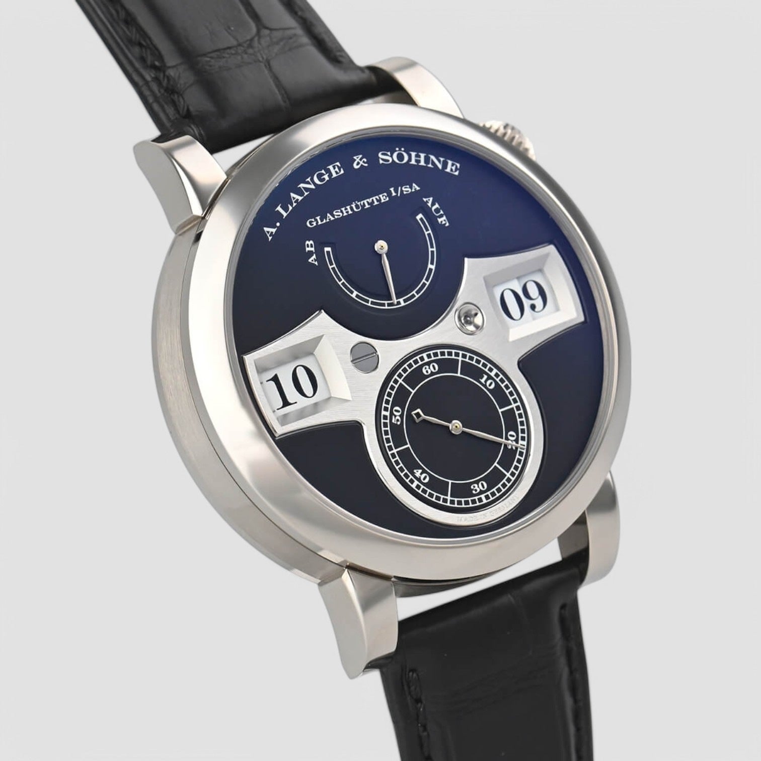 Zeitwerk 140.029 18K White Gold Black Dial