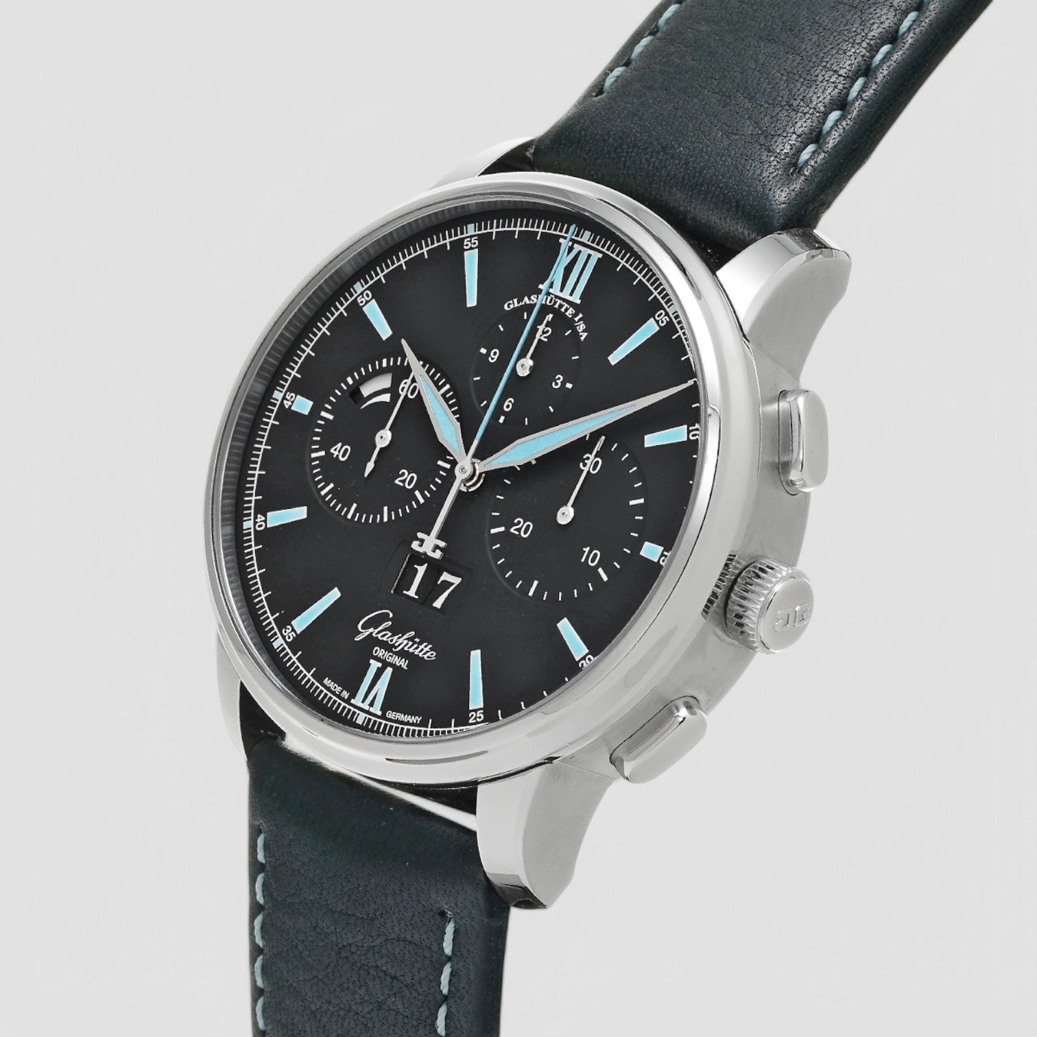 Senator Chronograph Panorama Date Automatic Black Dial Unisex Watch