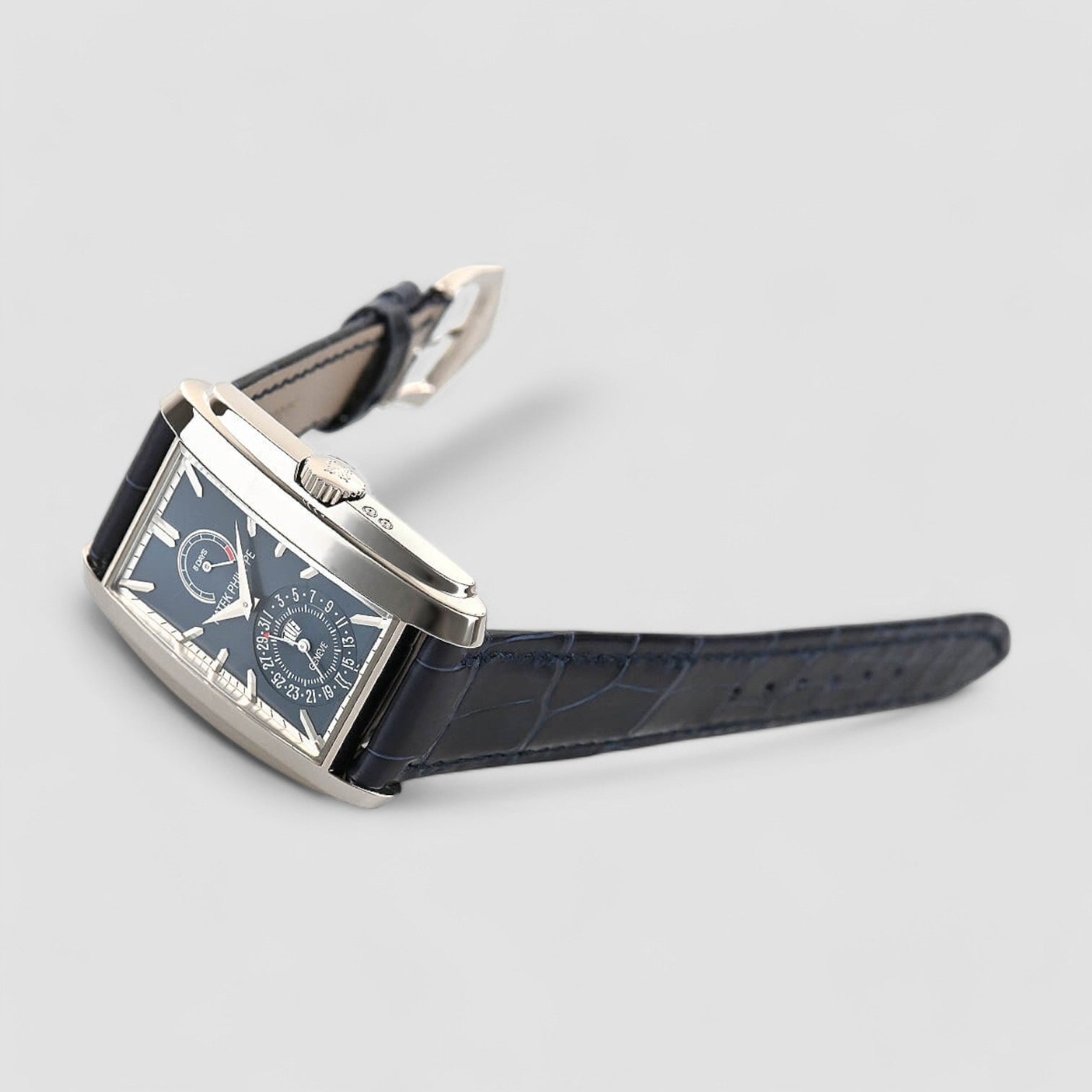 Gondolo 8 Day Manual Wind Blue Dial 18K White Gold