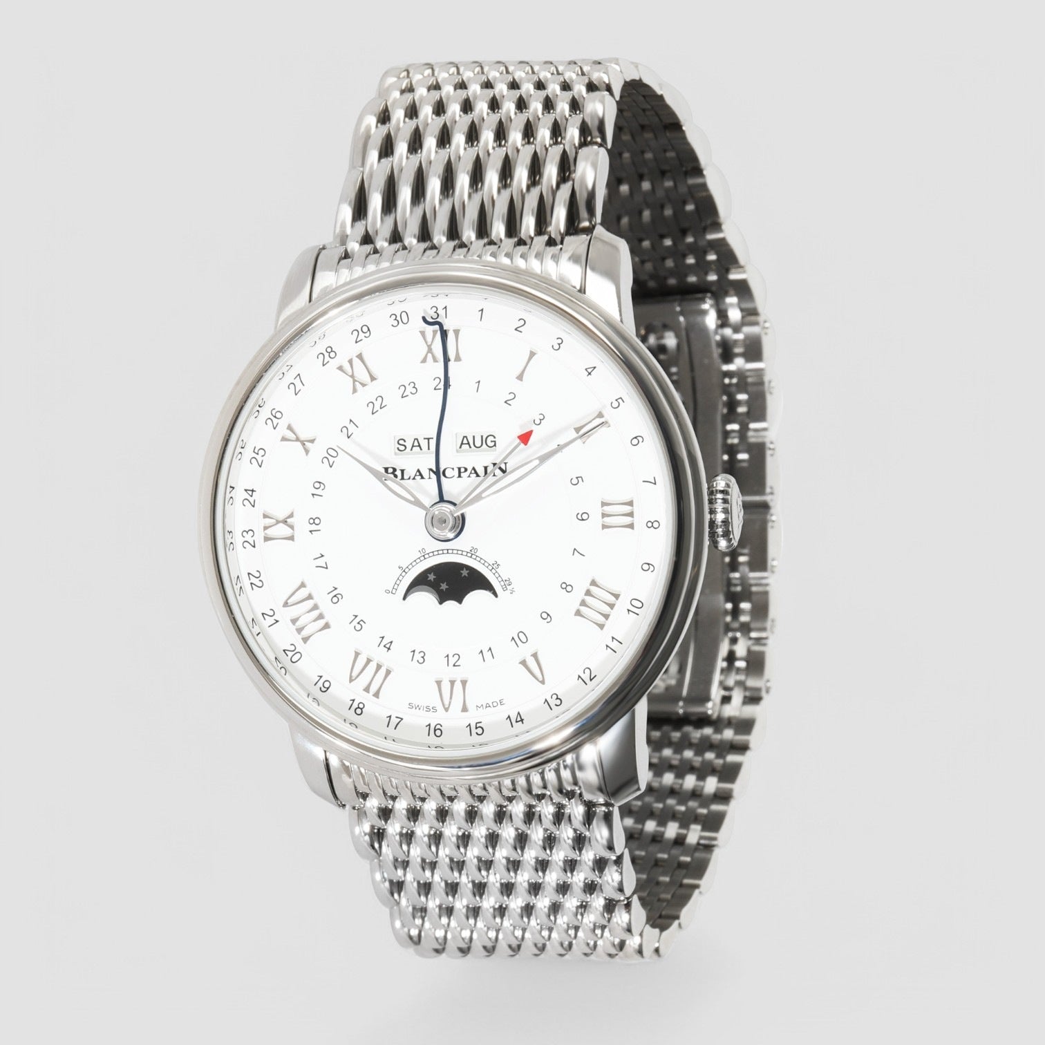 Villeret Quantième Complet Phases de Luna GMT Unisex Watch