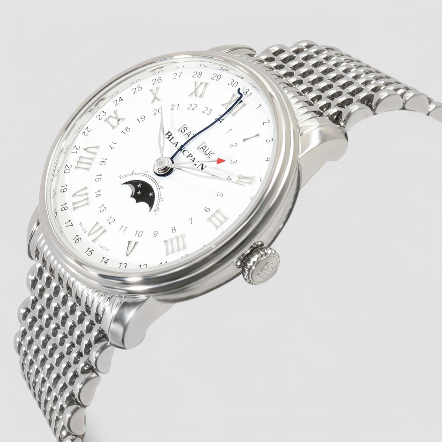 Villeret Quantième Complet Phases de Luna GMT Unisex Watch