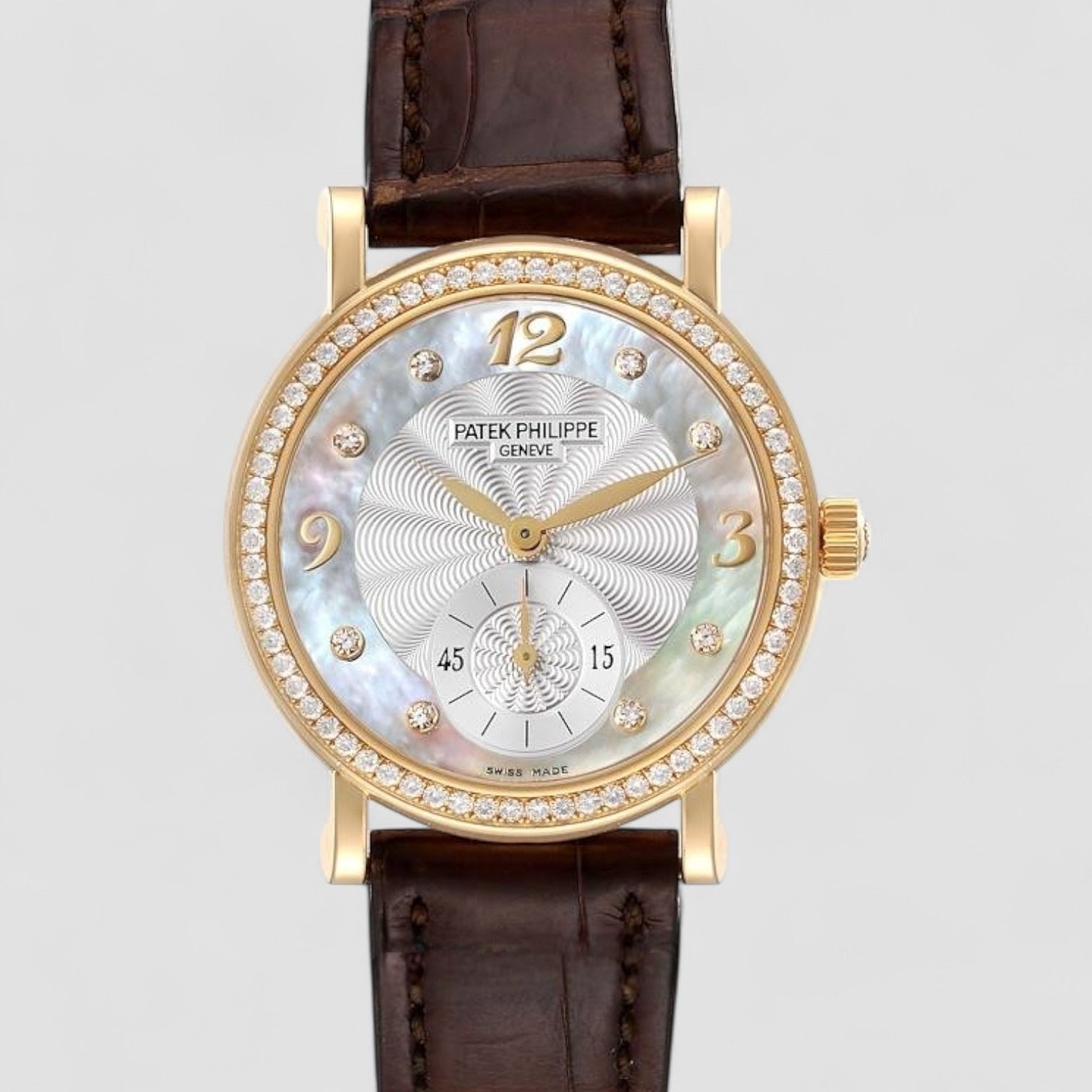 Calatrava Hand Wind Diamond Ladies Watch