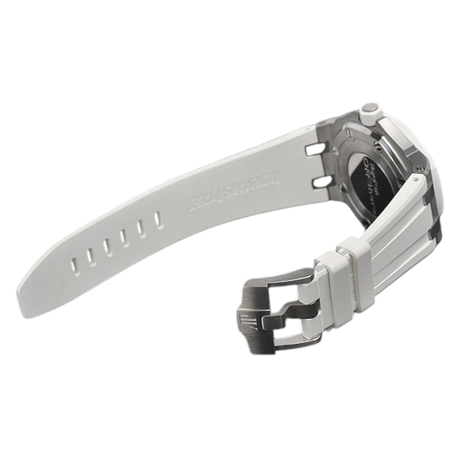 Royal Oak Offshore Lady Quartz Diamonds White Rubber Strap Watch for Women