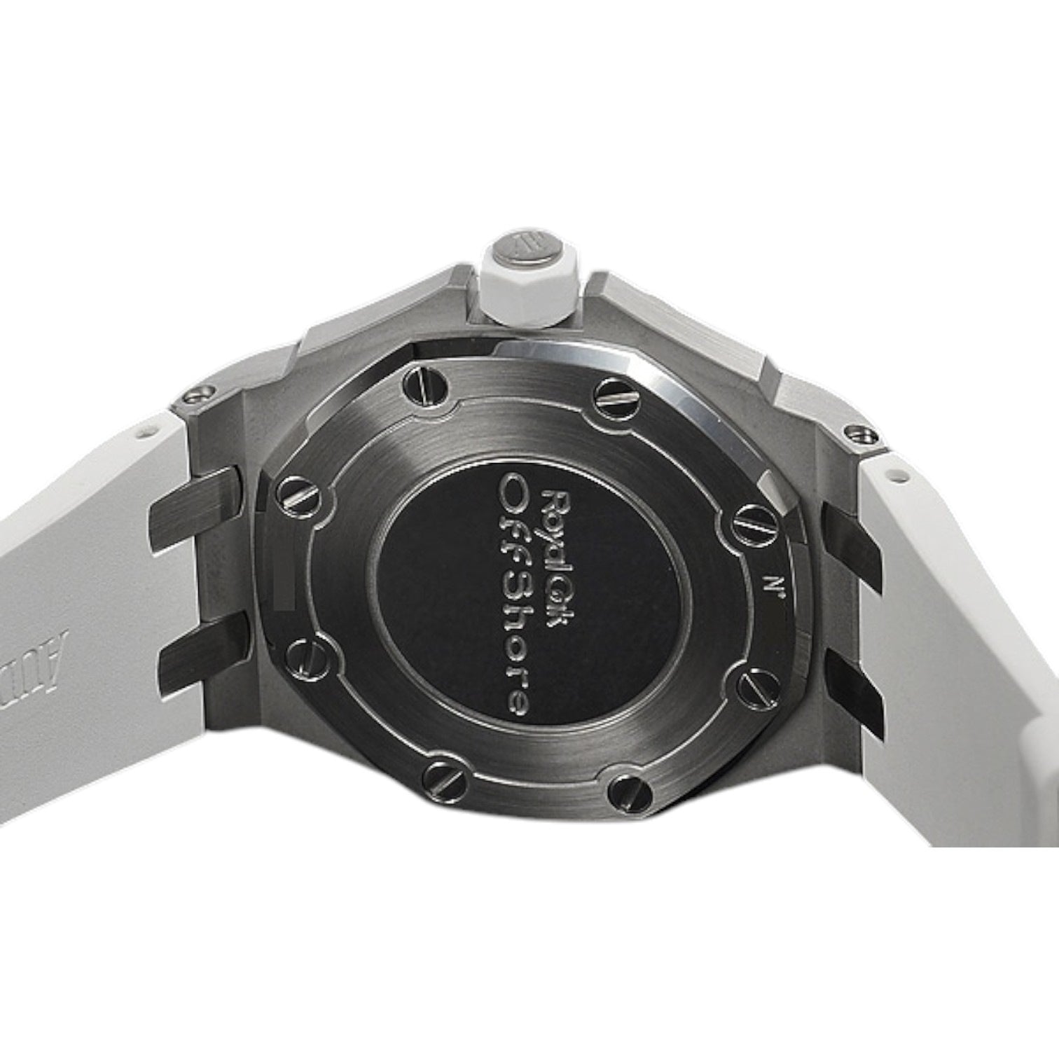 Royal Oak Offshore Lady Quartz Diamonds White Rubber Strap Watch for Women