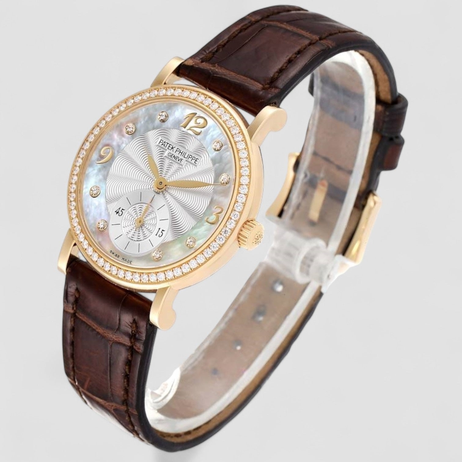 Calatrava Hand Wind Diamond Ladies Watch